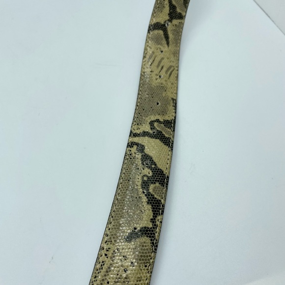 Vintage Devonshire Cream snake print leather womens belt large See Description - Picture 6 of 8